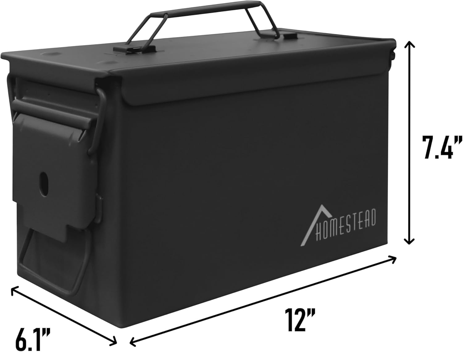 image:imageHOMESTEAD 50 Cal Metal Ammo Can 4 Pack M2A1 Military Steel Ammo Storage Box Airtight and WaterResistant Ammunition Dark Brown ColorBlack