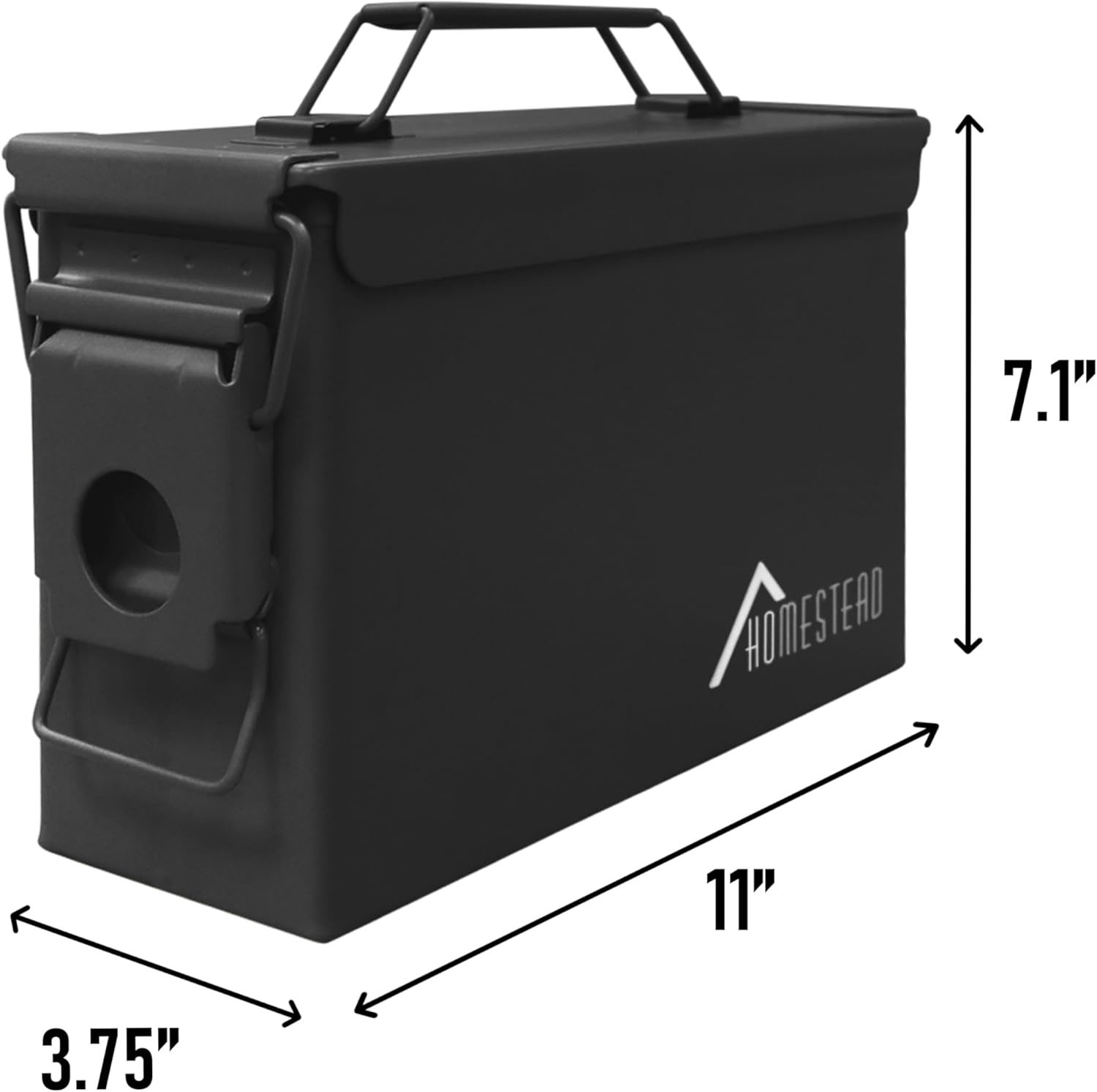 image:imageHOMESTEAD 50 Cal Metal Ammo Can 4 Pack M2A1 Military Steel Ammo Storage Box Airtight and WaterResistant Ammunition Dark Brown ColorBlack