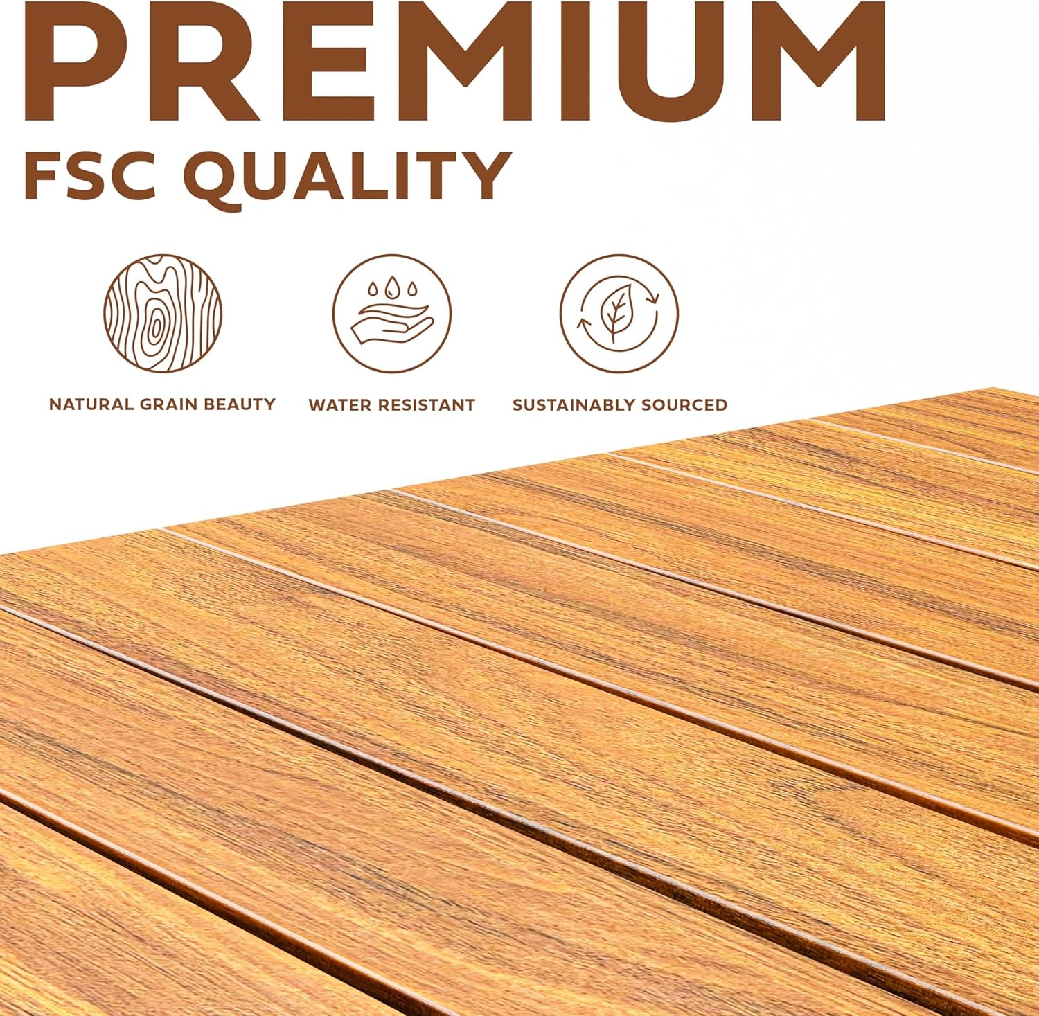 image:imageMelino Wooden Folding Outdoor Side Table 18x16x16 in FSC Certified Acacia Wood Weatherproof Small Table for Patio Porch Pool Backyard Garden Balcony amp Deck NaturalNatural