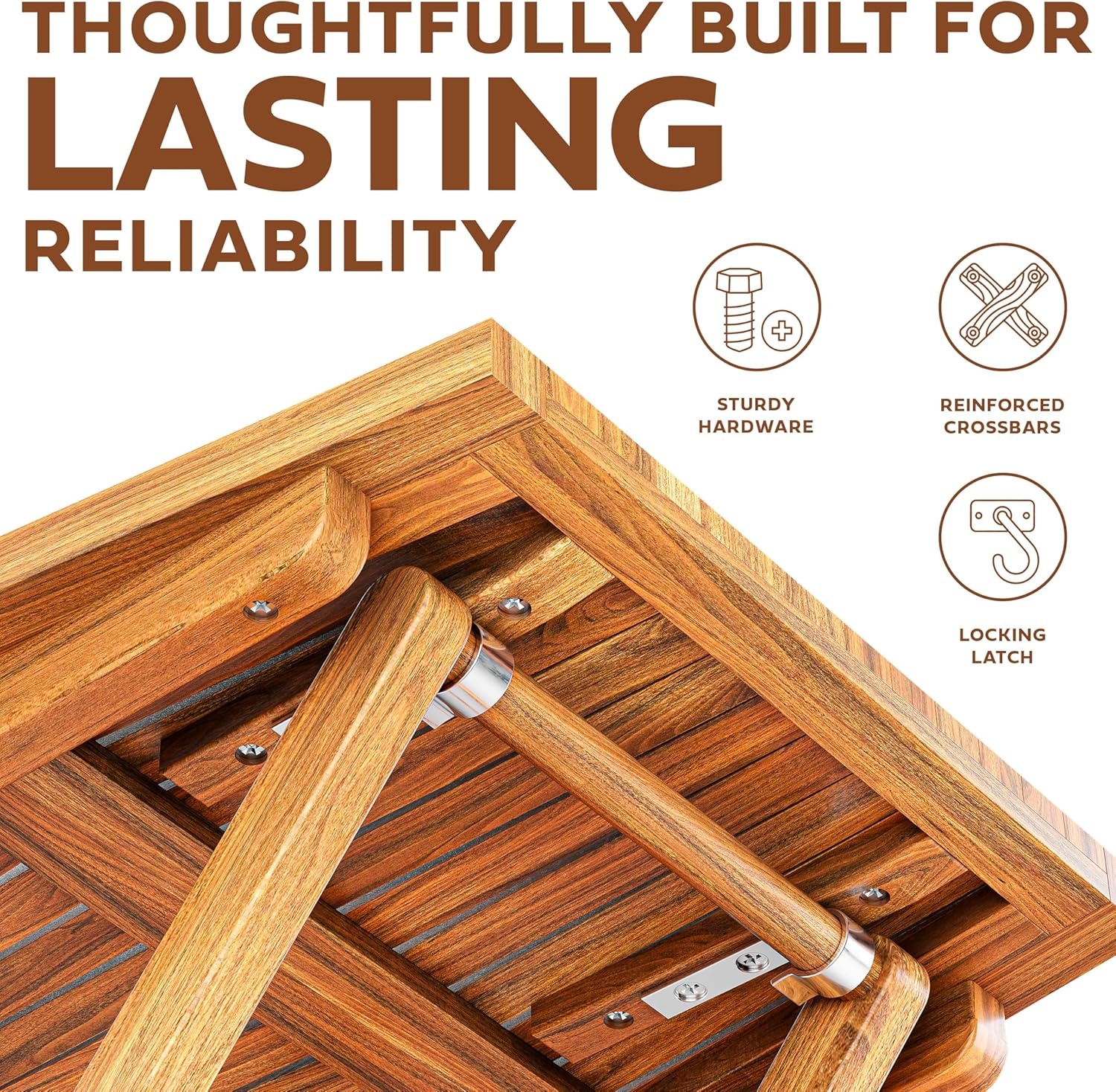 image:imageMelino Wooden Folding Outdoor Side Table 18x16x16 in FSC Certified Acacia Wood Weatherproof Small Table for Patio Porch Pool Backyard Garden Balcony amp Deck NaturalNatural