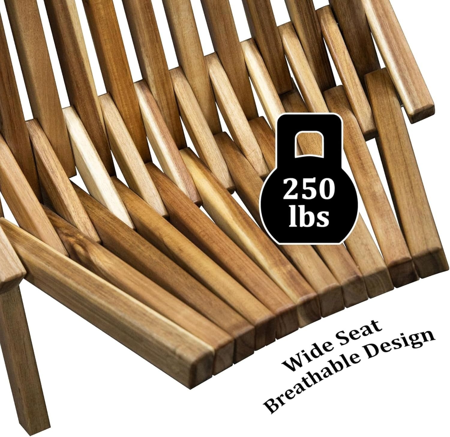 image:imageMelino Wooden Folding Tamarack Chairs FSC Certified Acacia Low Profile Adirondack Chairs Wood Folding Chair for Outdoor Patio Porch Pool Backyard Garden Balcony and Deck Chestnut Single1 Chair Natural