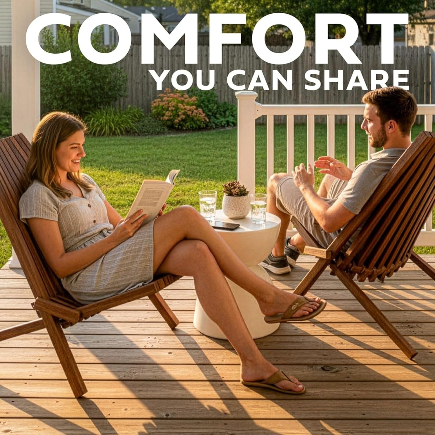 image:imageMelino Wooden Folding Tamarack Chairs FSC Certified Acacia Low Profile Adirondack Chairs Wood Folding Chair for Outdoor Patio Porch Pool Backyard Garden Balcony and Deck Chestnut Single2 Pack Chestnut