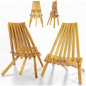 image:imageMelino Wooden Folding Tamarack Chairs FSC Certified Acacia Low Profile Adirondack Chairs Wood Folding Chair for Outdoor Patio Porch Pool Backyard Garden Balcony and Deck  Chestnut  Single2  Pack  Walnut